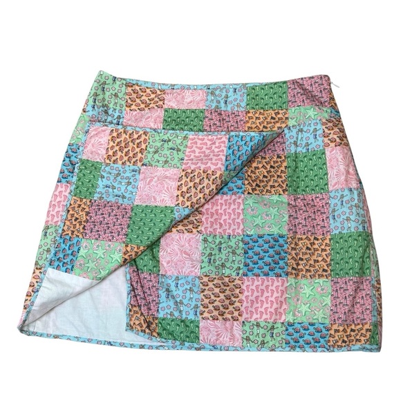 Vineyard Vines 10th Anniversary Limited Edition Patchwork Skirt Sz 2 Nautical - Picture 3 of 9
